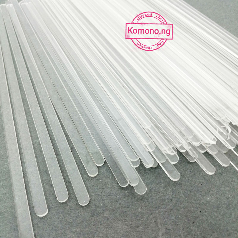 Acrylic Stick 25mm x 6mm Transparent 3mm Acrylic Stick 25mm x 6mm Transparent 3mm